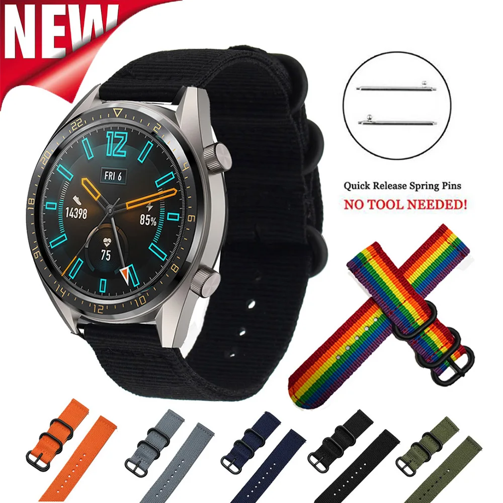 Быстросъемный нейлоновый ремешок для часов Huawei Watch GT Honor Magic наручных