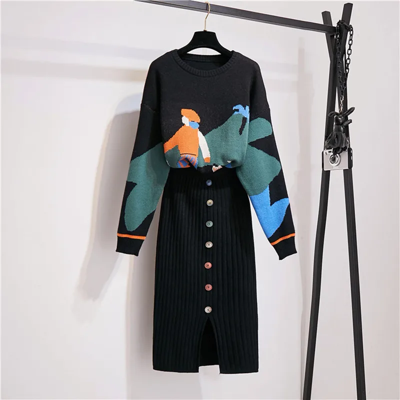 Женский трикотажный комплект из 2 предметов VERHELLEN свитер с длинным рукавом и