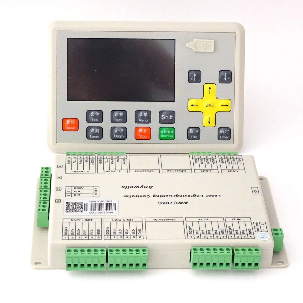 Лазерный контроллер AWC708C LITE Co2 DSP Meanwell 24 в 3 2 а 75 Вт импульсный источник питания