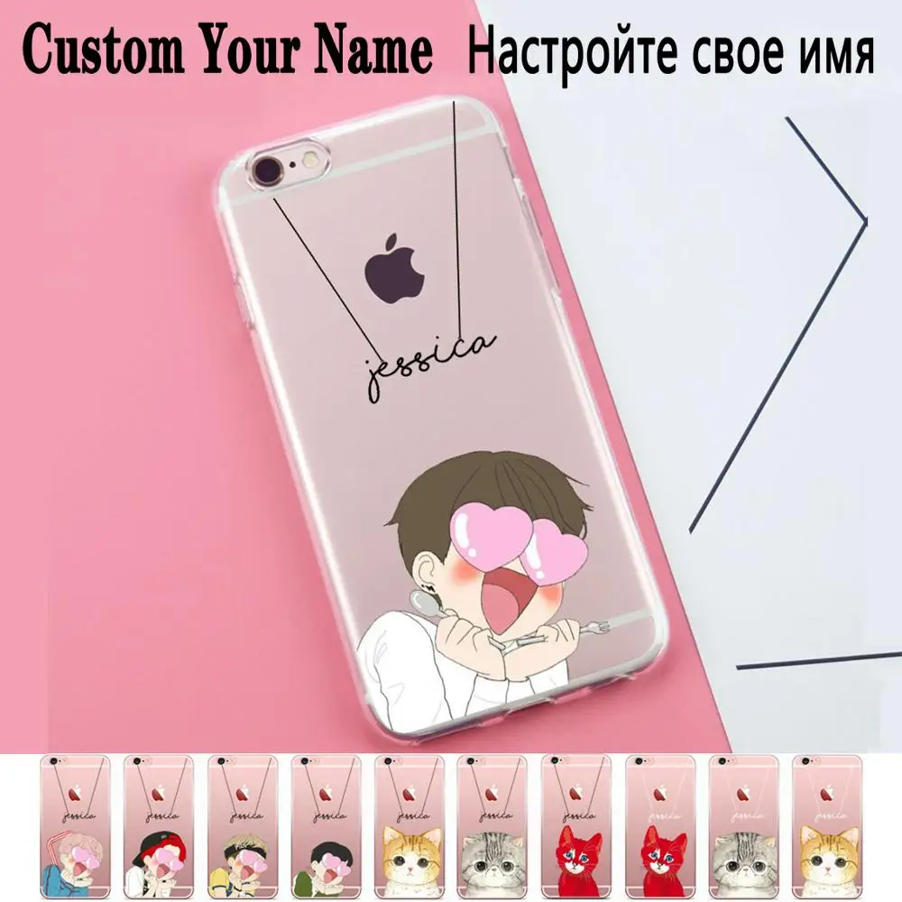 Чехол для iPhone 11 Pro XS XR Max 4 4S 5c 5 5S SE 6 6s 7 8 Plus X персональный мультяшный |