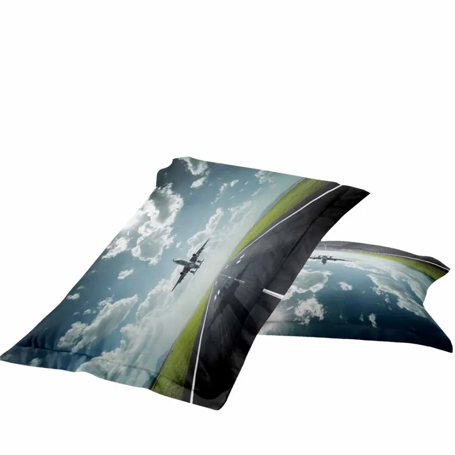 

HELENGILI 3D Bedding Set Aircraft Print Duvet Cover Set Bedclothes with Pillowcase Bed Set Home Textiles #FJ03