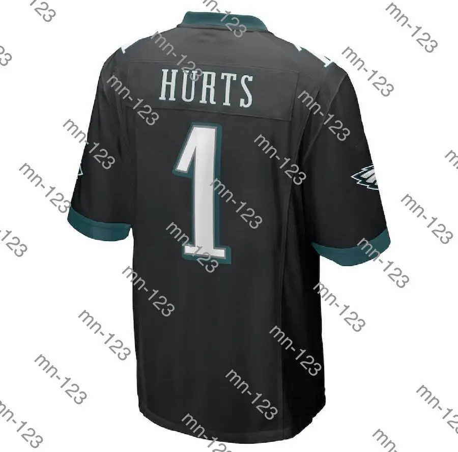 

embroidery American Jersey Jalen Hurts Men Women Kid Youth Black Philadelphia Football Jersey