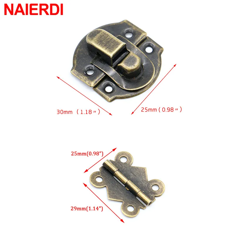 Дверные петли с бабочками NAIERDI 4 шт. деревянные для шкафа + 2 антикварных