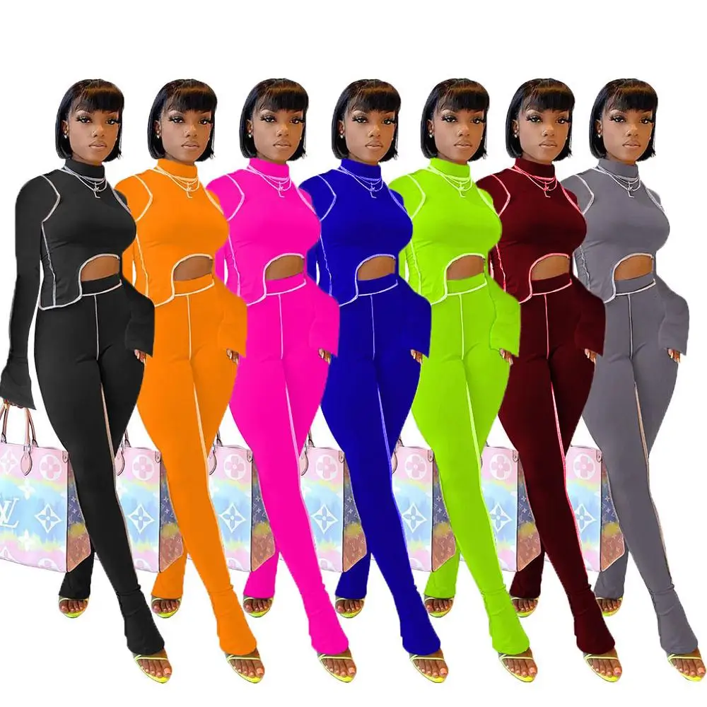 Повседневный Спортивный костюм для женщин фитнеса комплект из двух предметов