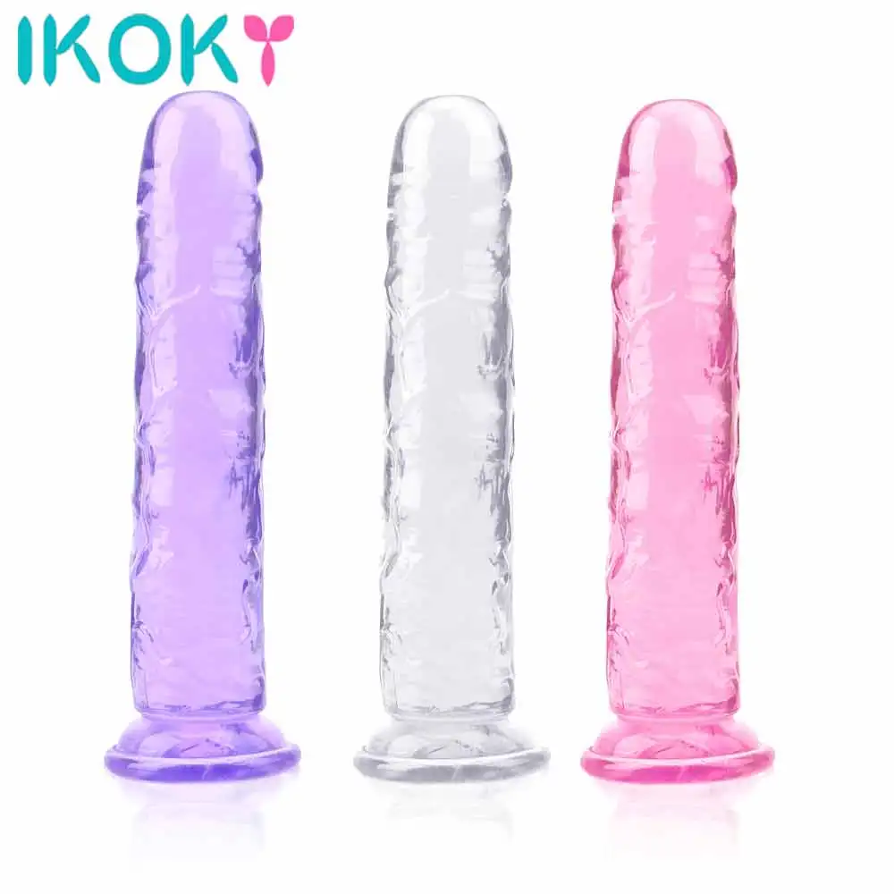 Эротический мягкий желеобразный фаллоимитатор Анальная пробка реалистичная