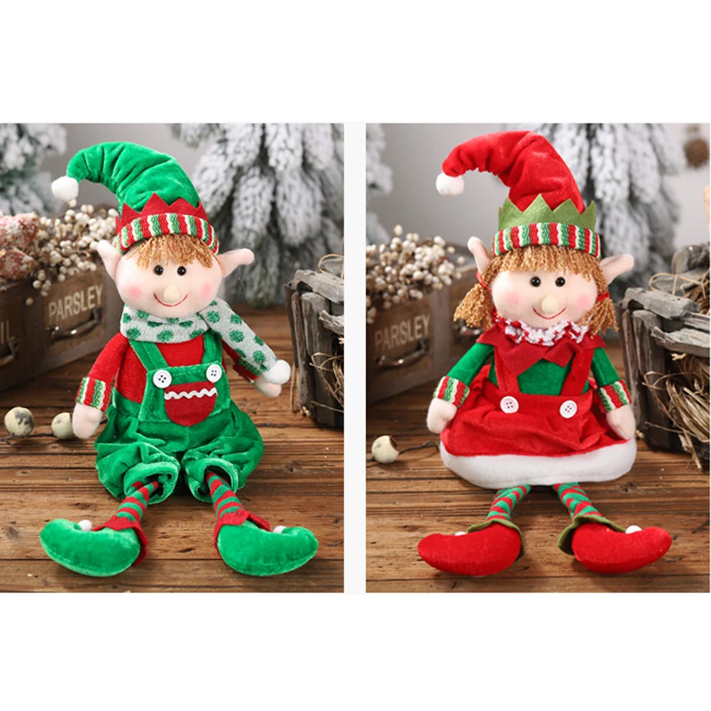 Рождественская Кукла эльф плюшевые игрушки забавные сидя положение украшение