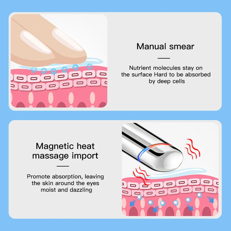 

Mini Electric Vibration Eye Massager Eye Beauty Anti-Ageing Wrinkle Dark Circle Removal Rejuvenation Beauty Care Portable Pen