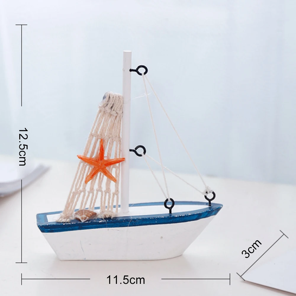 Детский Деревянный Парусный корабль игрушка в средиземноморском стиле