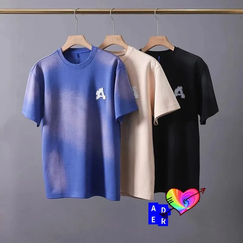 

2021 New Tie Dye ADER ERROR Tee Men Women 1:1 High Quality A Embroidered Logo Adererror T-shirt Oversize Tops Short Sleeve