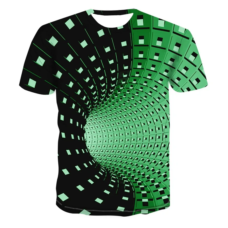 

Summer Three-dimensional 3d vortex T-shirt Men Women Fashion Oversized T Shirt Short Sleeve Harajuku Hip Hop Cute Tshirt