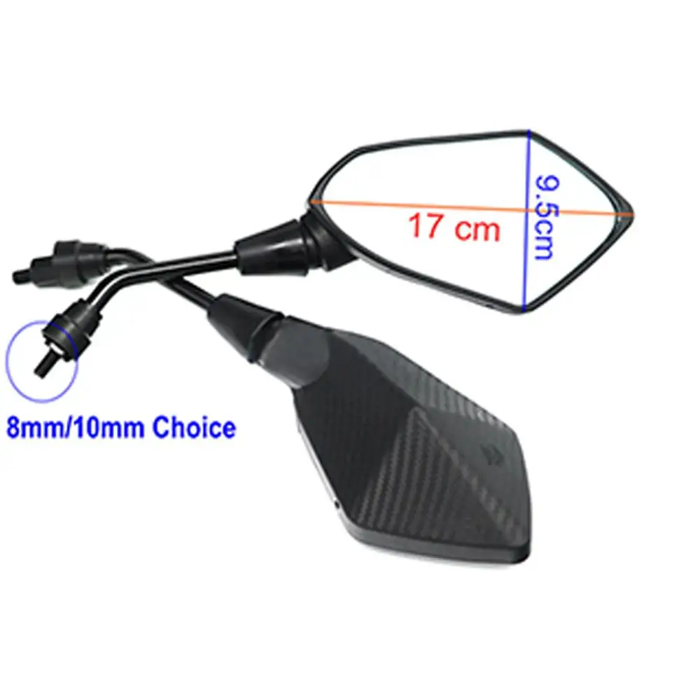 8 мм 10 зеркала из углеродного волокна для suzuki gs 500 600 750 s750 rmz 250 450 sv1000 sv 650