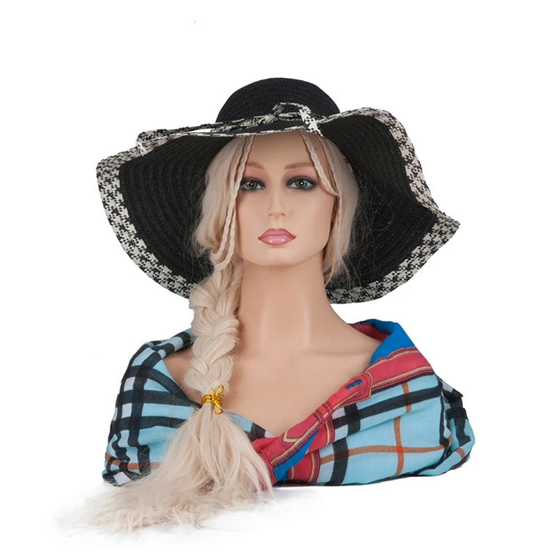 Реалистичный женский манекен из ПВХ головной убор парик очки Алмазное ожерелье