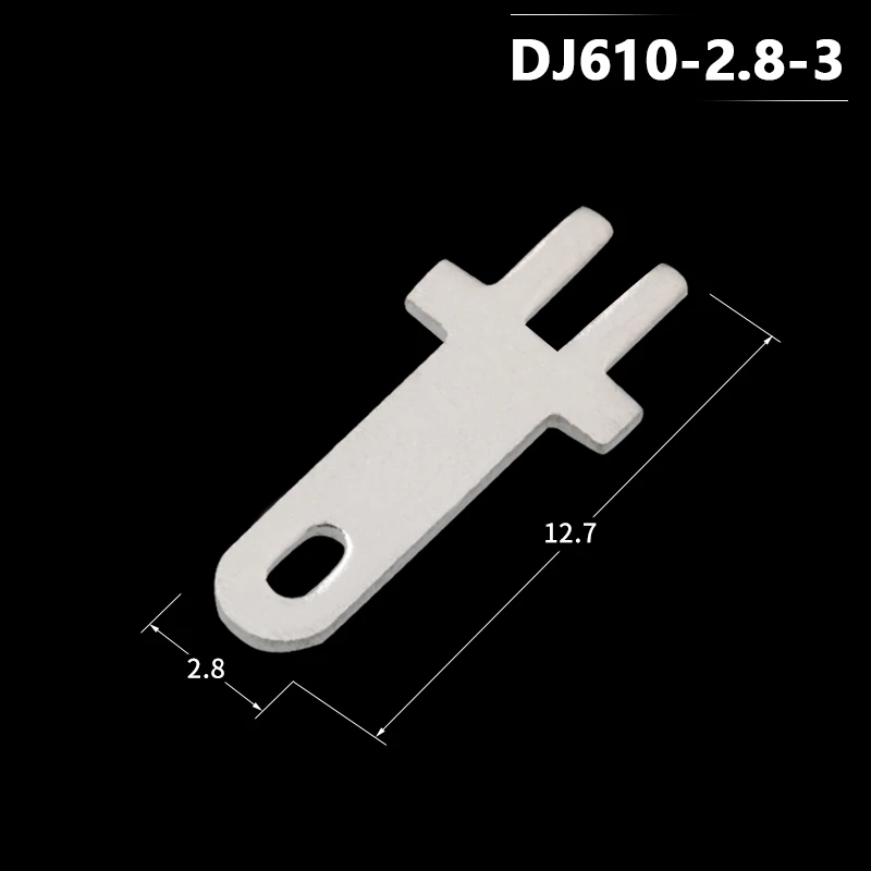 100 шт. 2 8 вставки Разъем пружинный терминал PCB пайки Луг Тип толщина 0 5 мм две ножки