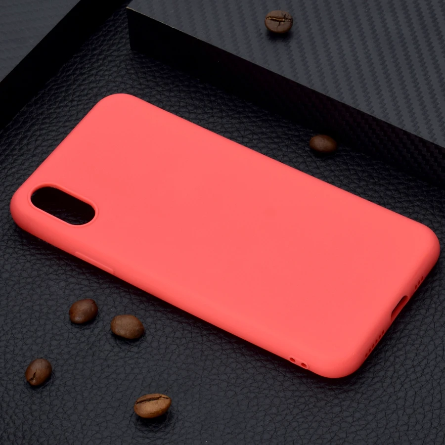 Однотонный мягкий чехол для телефона TPU силиконовый розовый синий тонкий iPhone XS MAX