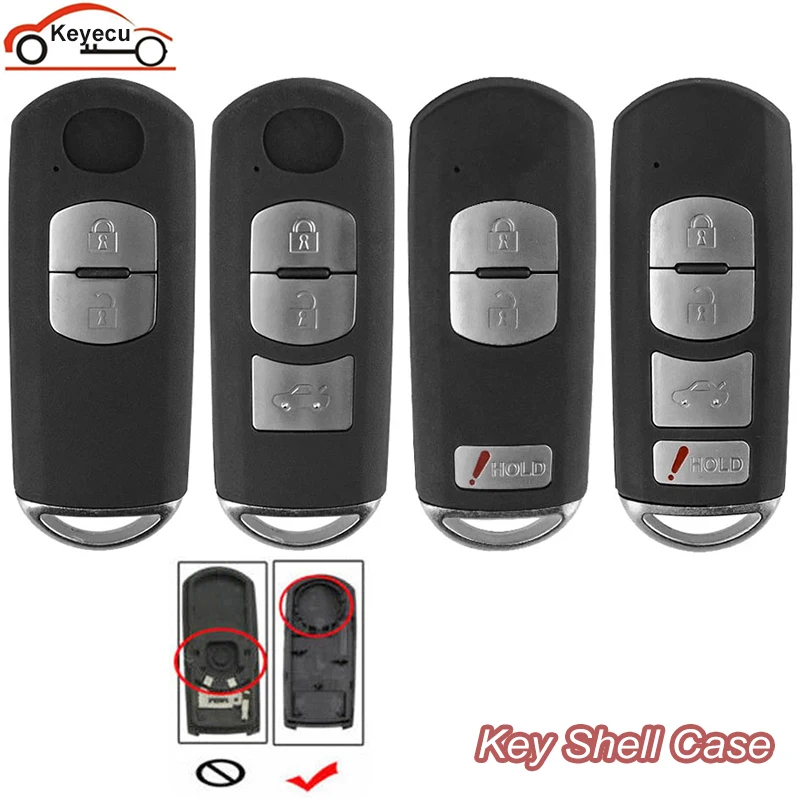 

Брелок для Mazda 3, 5, 6, CX5, CX7, зажим для смарт-автомобильного ключа, сменный брелок с лезвием для аварийного ключа