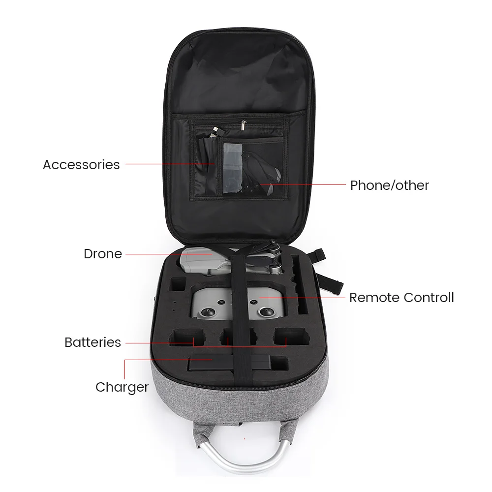 DJI Mavic Air 2 Жесткий Чехол рюкзак с двойной молнией водонепроницаемый защитный