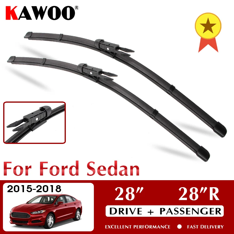

Стеклоочистители KAWOO для Ford Sedan 2015-2018 лобовое стекло аксессуары для переднего окна 28 "+ 28" R LHD RHD