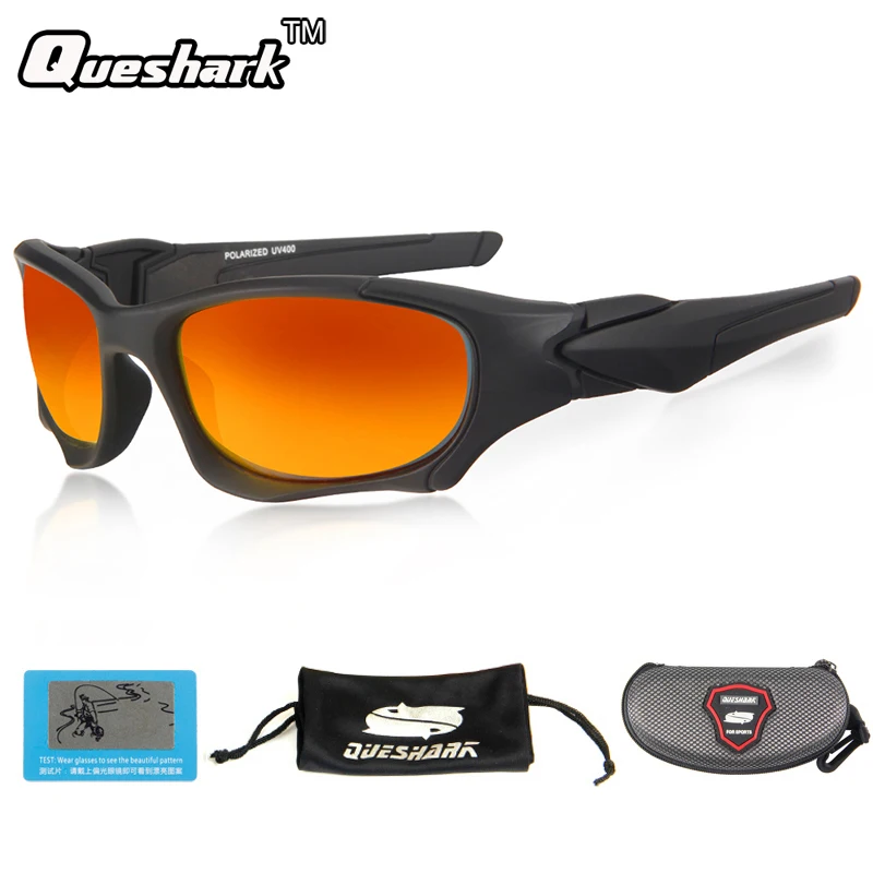 Queshark UV400 ультралегкие мужские и женские солнцезащитные очки, поляризационные очки для рыбалки, спортивные очки для велоспорта, альпинизма, пешего туризма, рыбалки