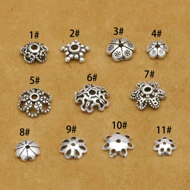 

Аксессуары для ювелирных изделий из серебра 100% пробы, разделительная шапочка для бижутерии «сделай сам», фурнитура и компоненты для ювелир...