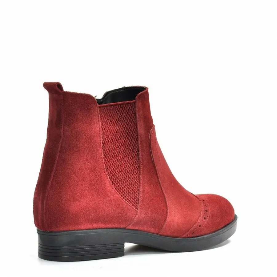 

Women Boots Mink Shoes Women Claret Red-Suede Boots Vzn19-140K