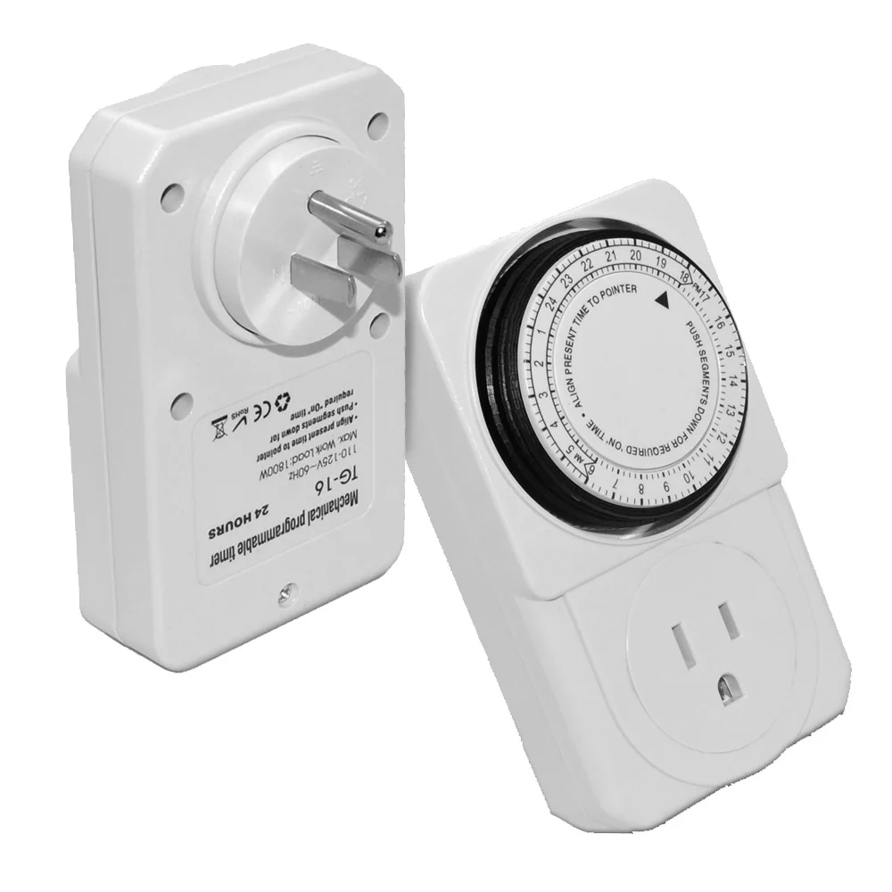 Многофункциональная Механическая электрическая вилка программируемая на 24 часа