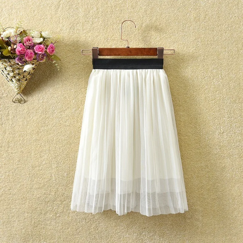 Школьные юбки для девочек сезон осень лето сетчатые пачки детская одежда