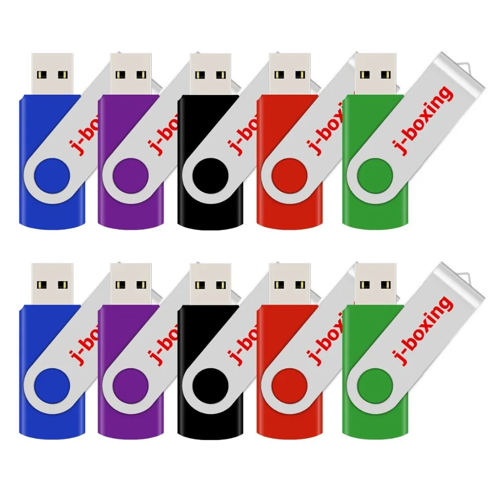 J-бокс USB флэш-накопитель 10 шт./упак. 1 Гб 2 Гб 4 ГБ 8 ГБ оперативной памяти, 16 Гб встроенной памяти, 32 ГБ флэш-накопитель металлический поворотный USB флеш-накопитель флэш-накопители Красочные для подарков
