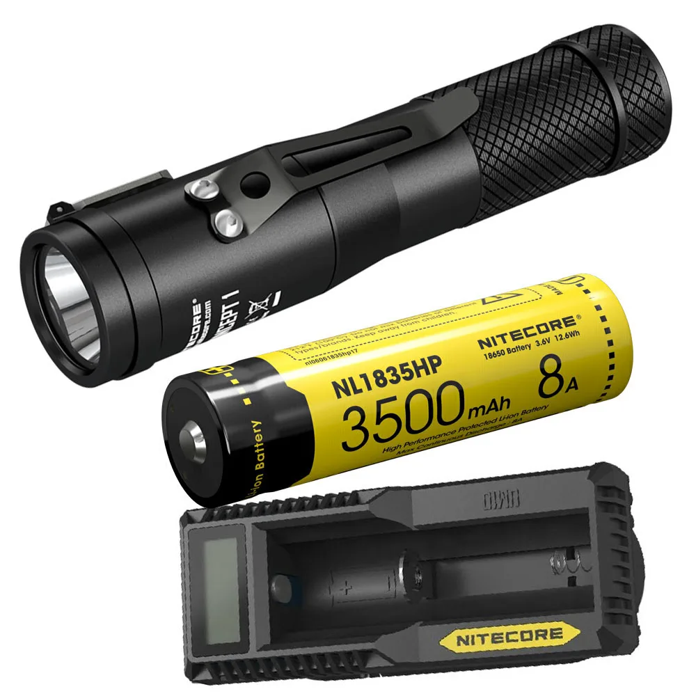 C1 NL1835HP UM10 NITECORE C1 концепция 1 тактический флэш-светильник CREE XHP35 HD E2 светодиодный Макс 1800 люмен дальность луча 220 м Магнитный задний светильник - Испускаемый цвет: C1 NL1835HP UM10