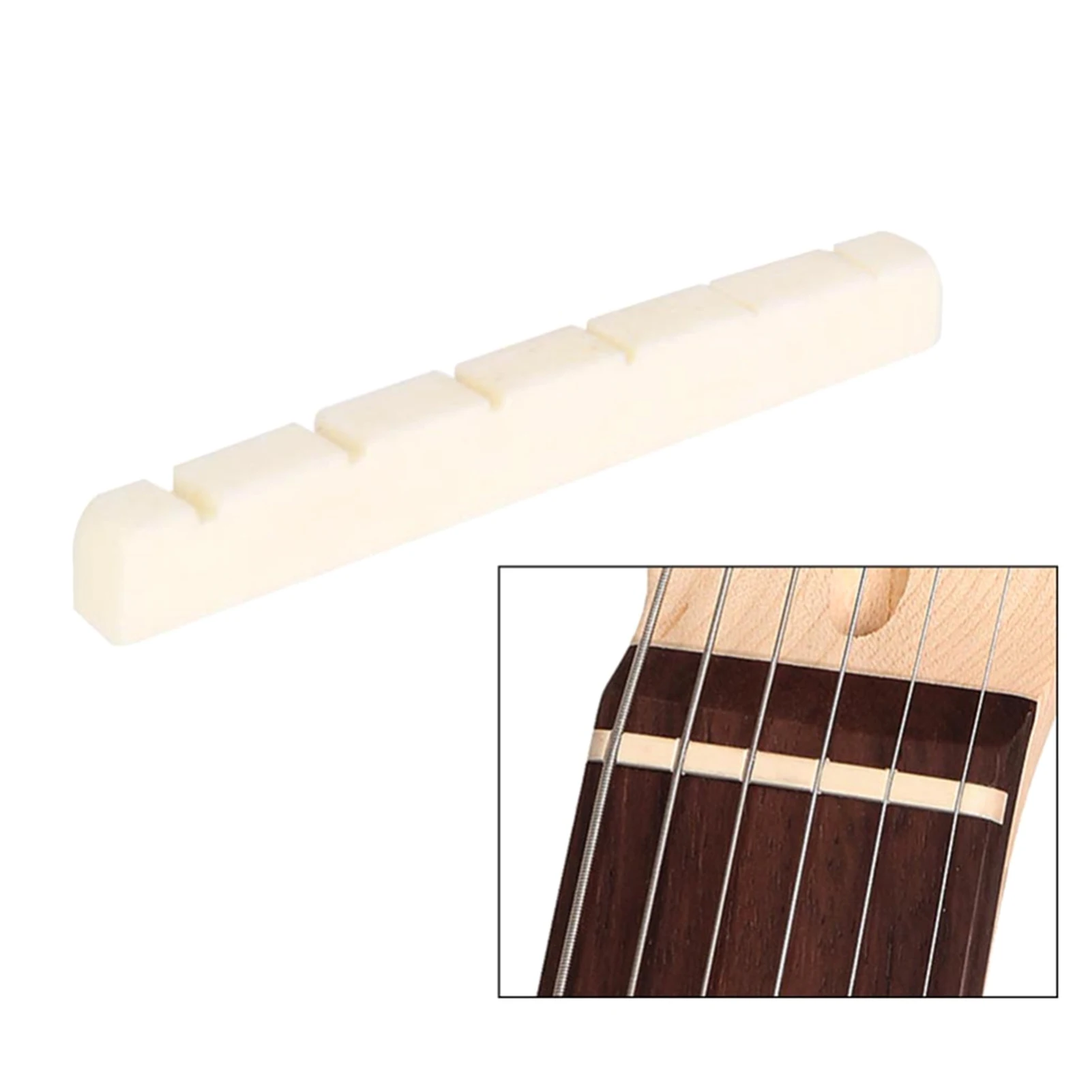 

1PCS Guitar Blank Bone Nuts For Electric Bass Guitar Mandolin Banjo Ukulele 42mm Guitar Accessaries