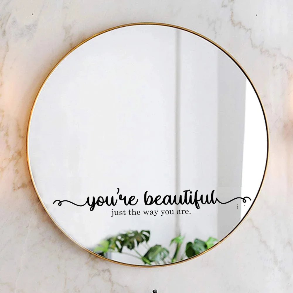 

Ты красивый, как бы ты цитировал, Зеркальная Наклейка, Зеркальная Наклейка, декор для ванной комнаты