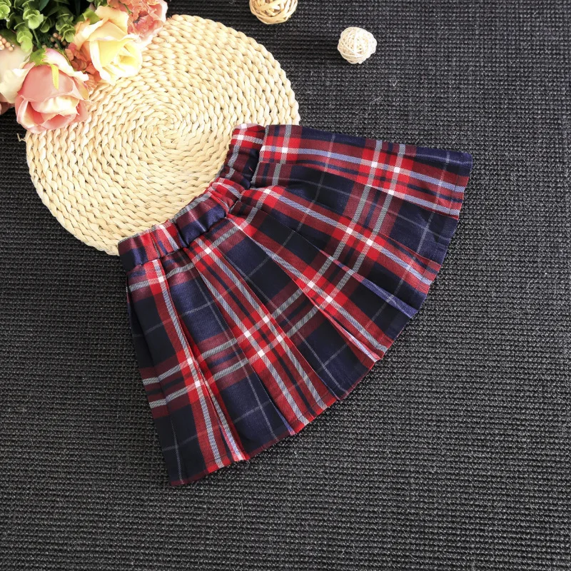 

Baby Girls Clothes New Autumn Winter Children Clothes Shirt+Check Skirt Set Tracksuit Suit Kids Clothes For Toddler Girl Outfits