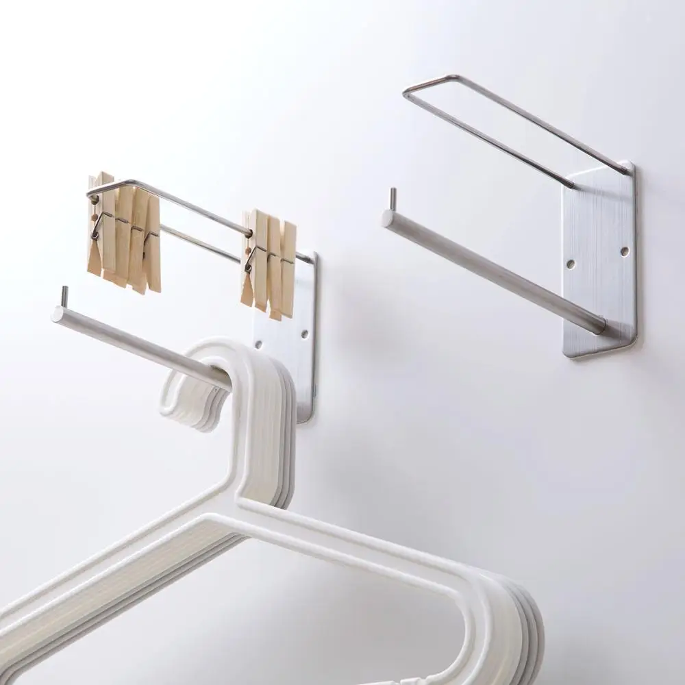 Настенная вешалка из нержавеющей стали без отверстий отделочная стойка вешалки