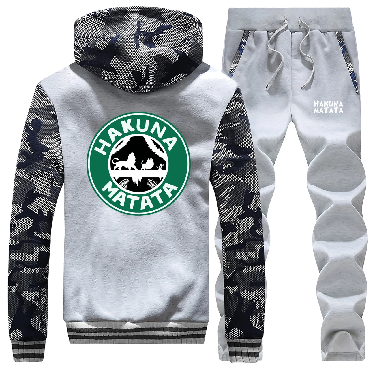 Спортивные костюмы с изображением короля льва куртка и штаны комплект для мужчин