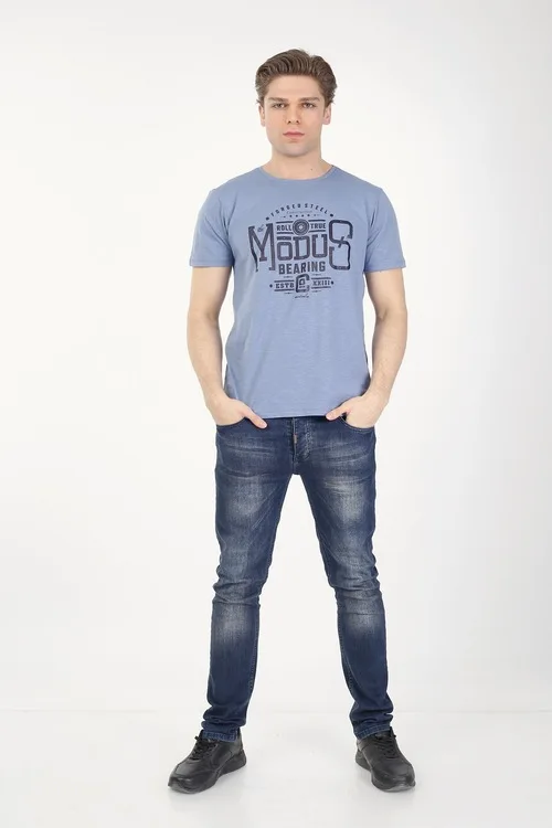 

Pianoluce Male Cotton Half Sleeve Printed Bike Collar Regular T-Shirt 482972220