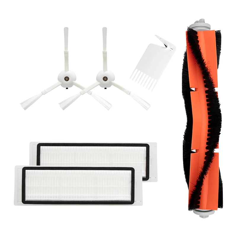 XM024 4 HEPA фильтра+ 4 боковые щетки+ 2 Основные щетки для Xiao mi вакуумные 2 для Roborock S50 S51 mi Запчасти для робота-пылесоса аксессуары - Цвет: XM024