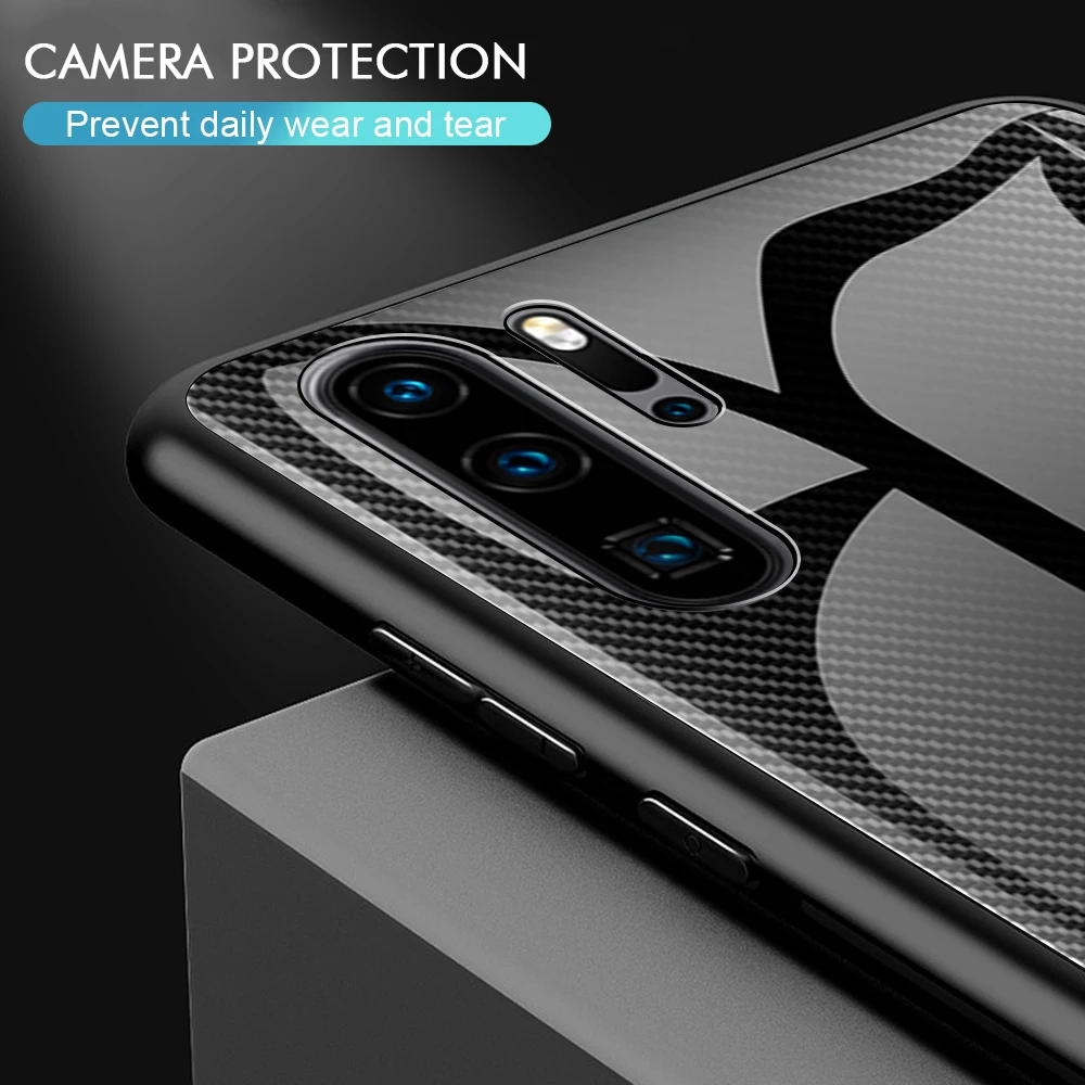 Для Huawei P30 P20 Lite 2019 Pro градиентные чехлы из закаленного стекла текстурный