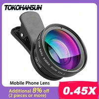 2 in 1 mobile phone lens 0 45x super wide angle 12 5x macro hd camera lens for iphone 12 11 8 7 6 xs huawei xiaomi samsung