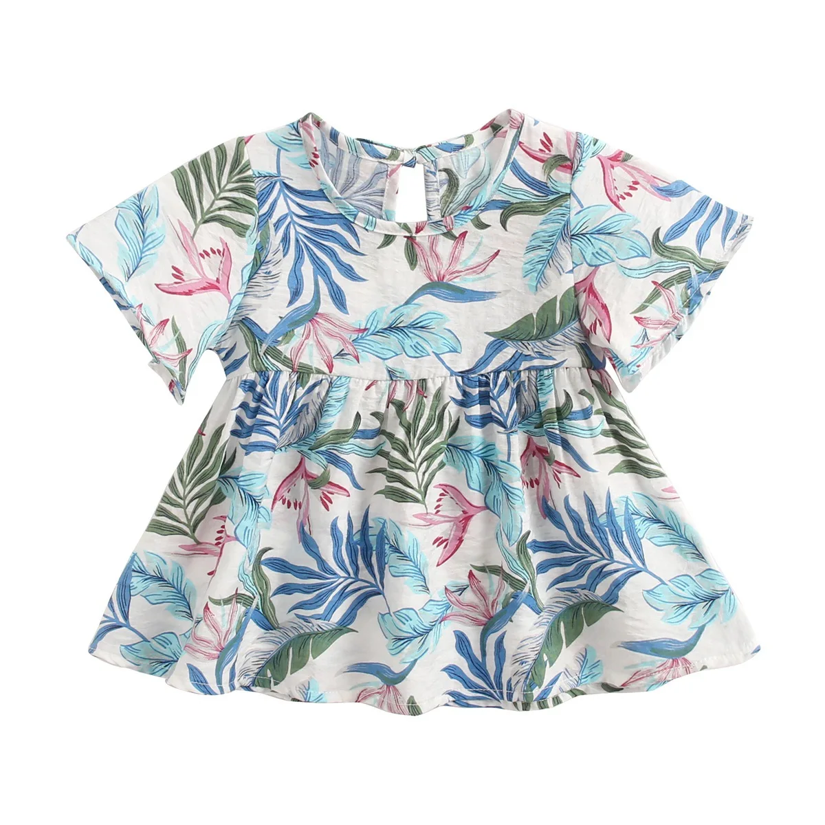 

Yg Brand Children's Wear 2021 Summer New Casual Short Sleeve Round Neck Printed Baby Dress