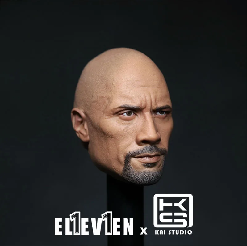 Одиннадцать 1/6 Dwayne Johnson Head Sculpt Blad Мужская голова солдата резьба модель подходит