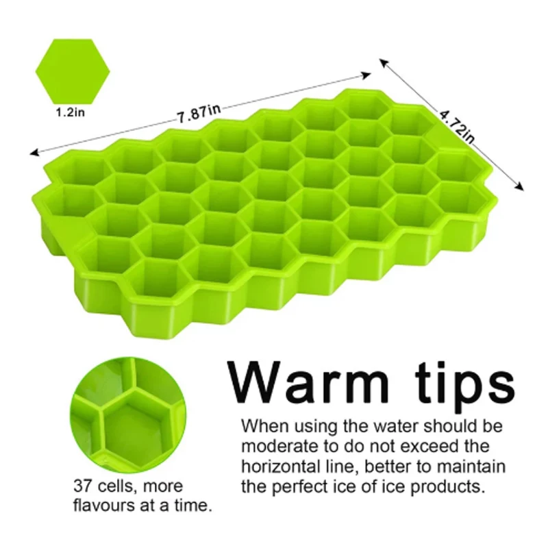 

SKTN Cavity Ice Cube Tray Honeycomb Ice Cube Mold Food Grade Flexible Silicone Ice Molds for Whiskey Cocktail