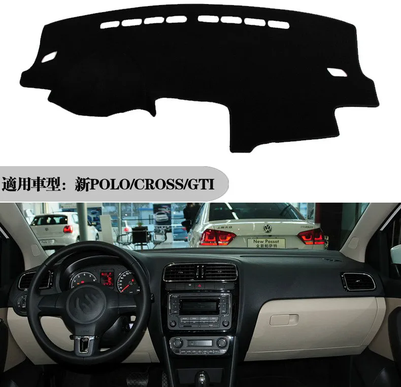 

For Volkswagen polo 2013 2014 2015-2018 Dashboard Cover Sun Shade Non-slip Dash Mat Pad Carpet Car Stickers Interior Accessories