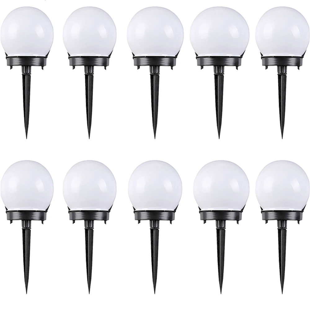 

2/4/6/8/10pcs Led Solar Power Outdoor Garden Path Yard Ball Light Lamp Lawn Road Patio Solar Lamp Home Yard Driveway Lawn