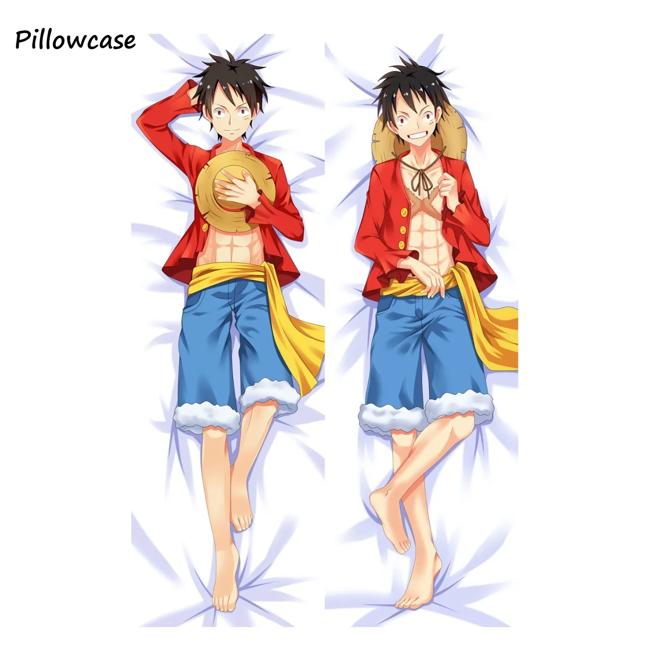 

Japan Anime Game Dakimakura One Piece Monkey D. Luffy Cosplay Pillow Cover Hugging Body Pillow Long Backrest Bed Pillowcase 150