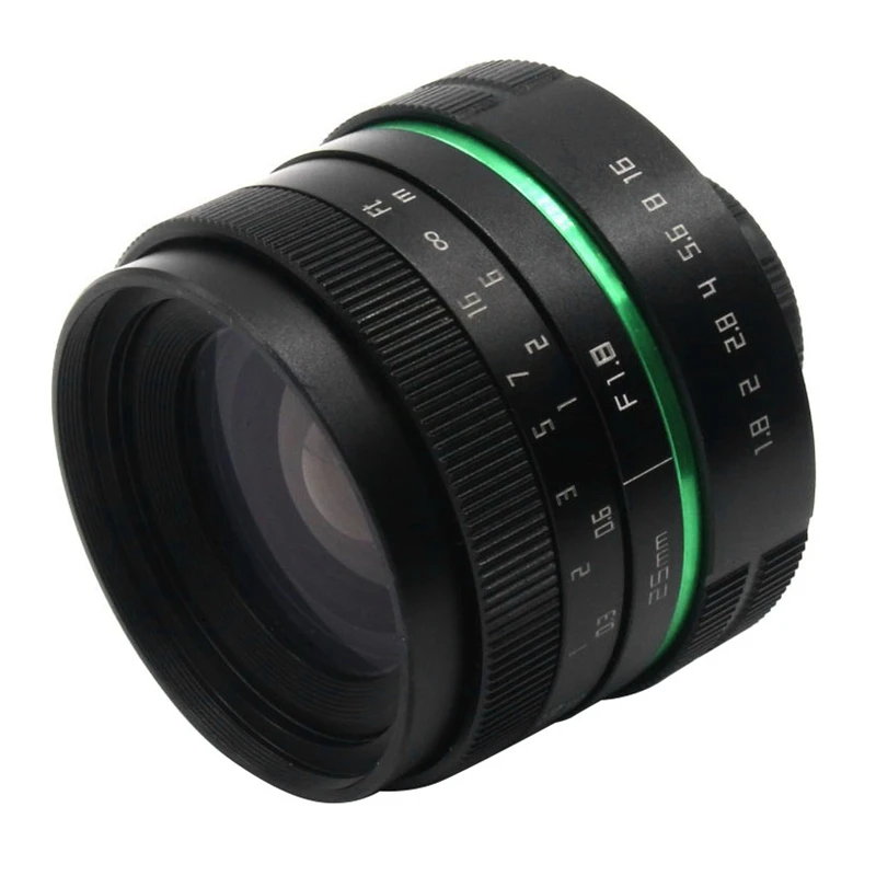 Объектив камеры 25 мм F1.8 APS-C CC ТВ кино объектив + C-FX переходное кольцо для мини
