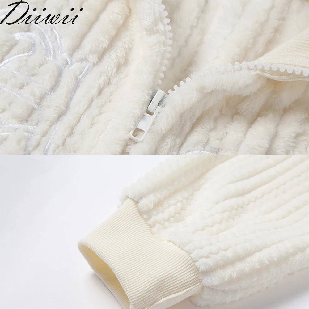 

DiiWii Fashion Womens Long Sleeve Lapel Zipper Cardigan Loose Fitting Thin Hundred Tower Autumn Winter Coat