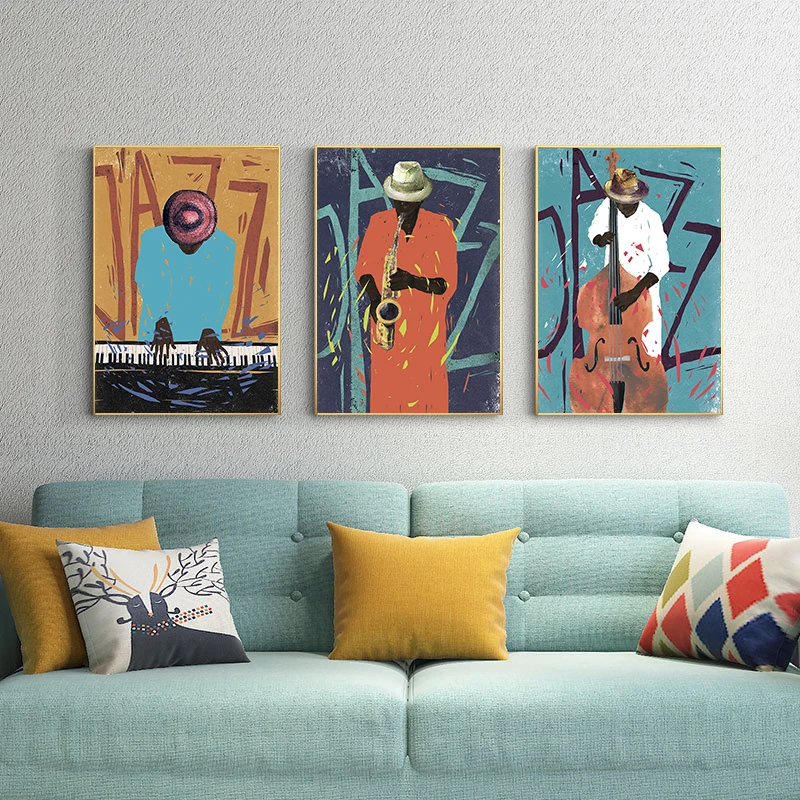 

Abstract Graffiti Music Posters Modern Jazz Prints Gift for Musician Canvas Painting Nordic Wall Pictures for Living Room Decor