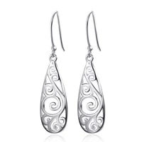 s925 vintage thai silver carved earrings for women engagement wedding gift jewelry