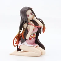 new 10cm anime demon slayer cosplay figure sexy girl action nidouzi figure kneeling version nezuko kamado cosplay figure