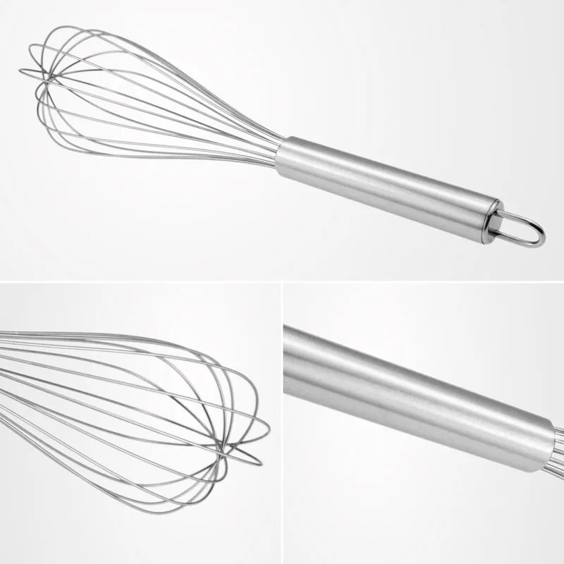 Венчик ручной из нержавеющей стали для взбивания яиц (8/10/12 дюйма) кухонные