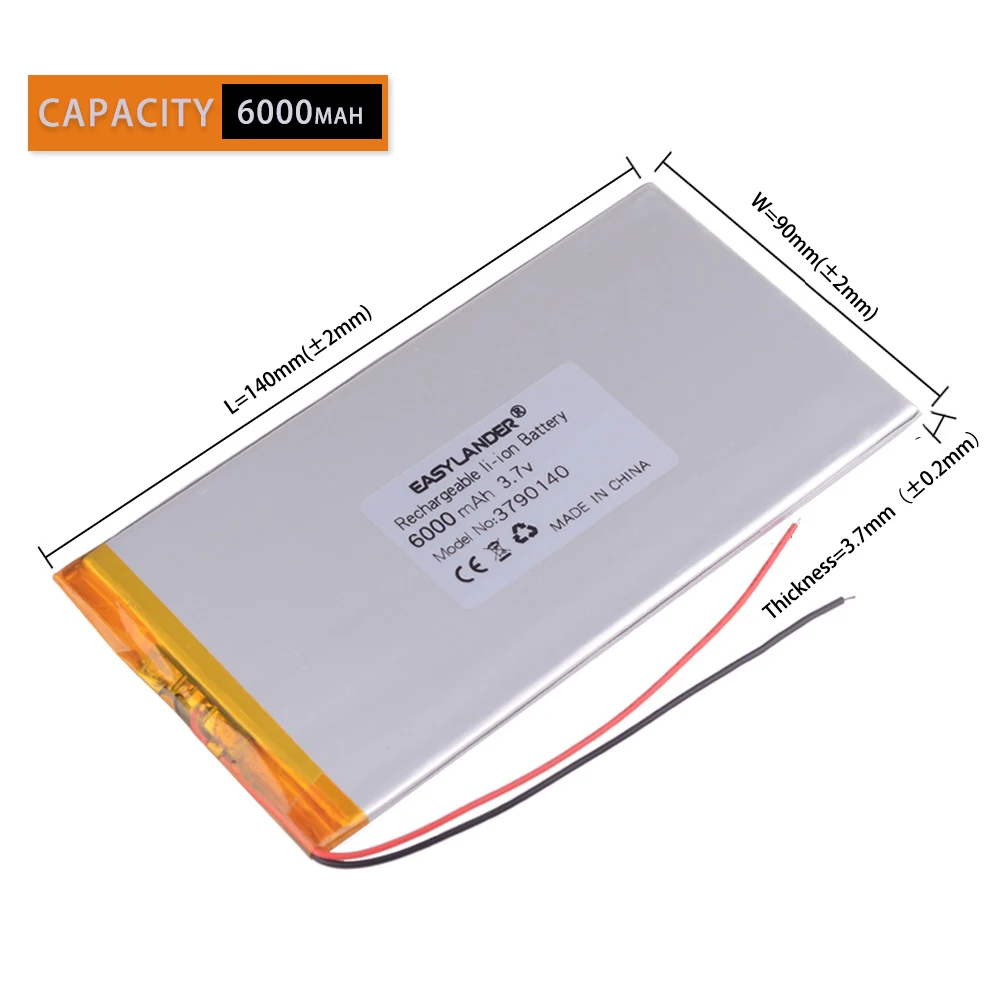 3 7 V 6000mAh каждый бренд планшет универсальные перезаряжаемые литиевые батареи 3790140